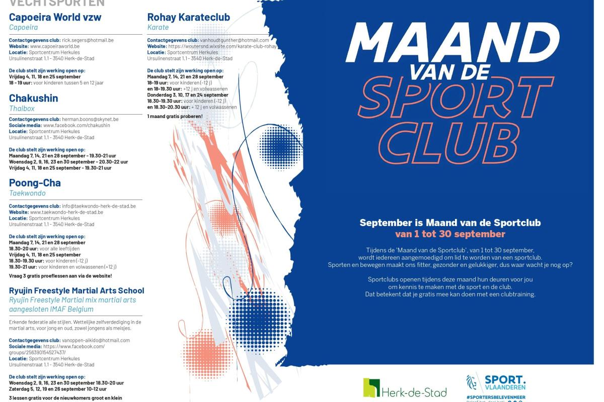 Maand van de Sportclub © @Stad Herk-de-Stad