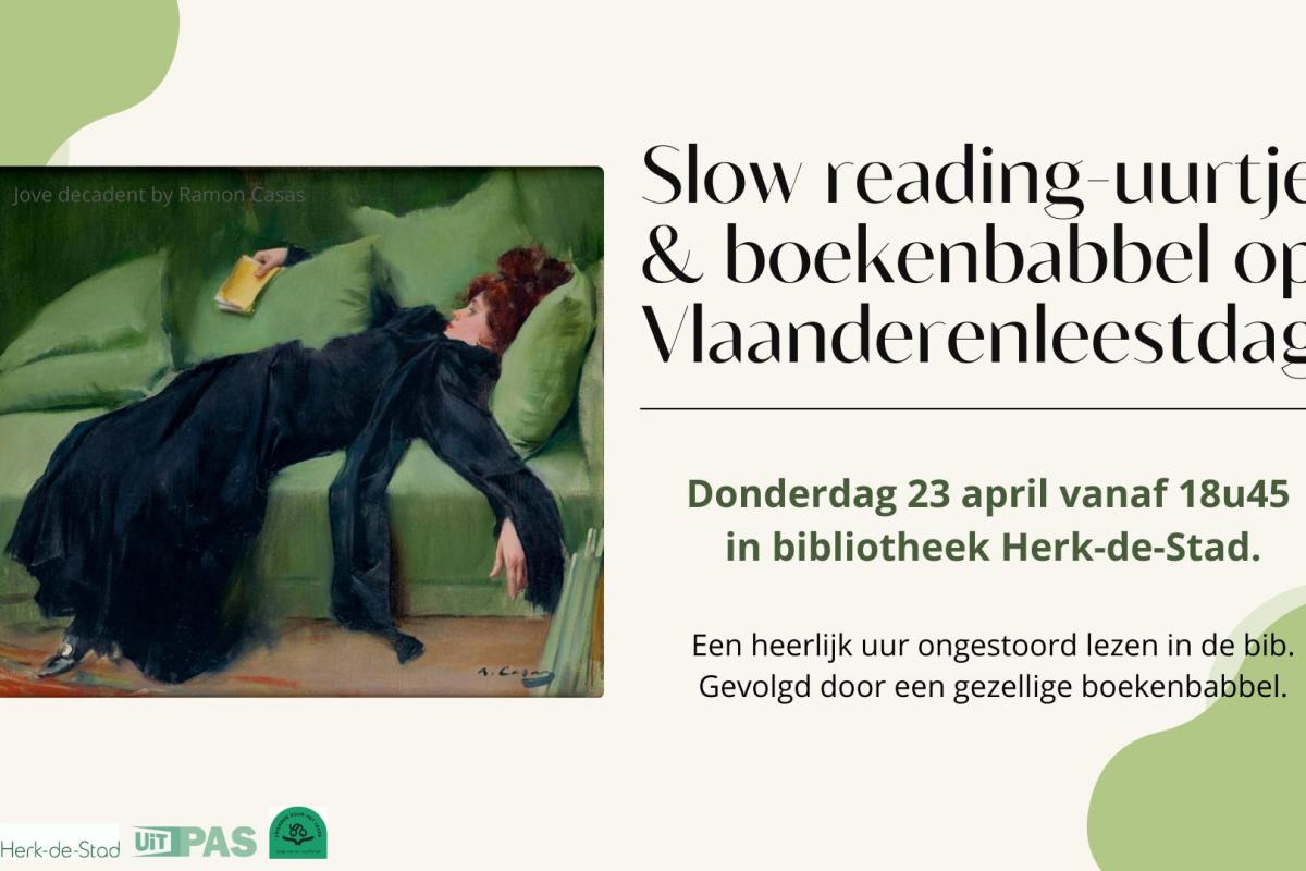 Slow reading & boekenbabbel op Vlaanderenleestdag! © Bib Herk-de-Stad