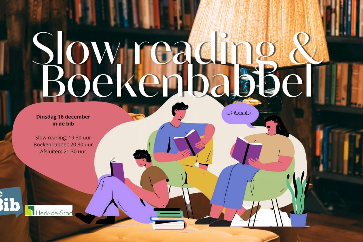 Slow reading & Boekenbabbel © Bib Herk-de-Stad
